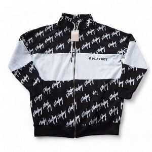 Playboy x Misguided Full Zip Oversized Sweatshirt Sweater BR415035 Women's 4